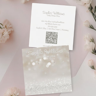 Modern Girly Glam Glitter Earring Display Card