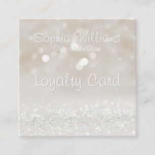 Modern Girly Glam Glitter Loyalty Card