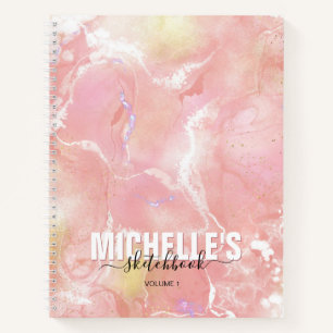 Modern Girly Iridescent Purple Elegant Sketchbook Notebook