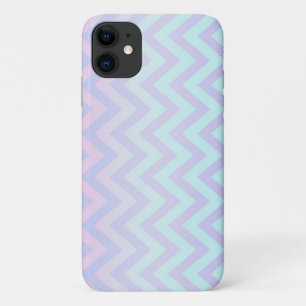 Modern Girly Ombre Zigzag Chevron Pattern iPhone 11 Case