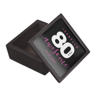 Modern Girly Pink 80 and Awesome Gift Box