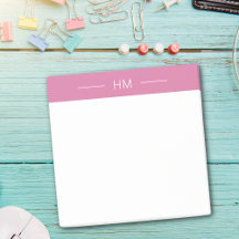 Modern Girly Pink Monogram initials