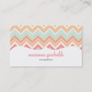 Modern Girly Trendy Aztec Print Personalised Business Card