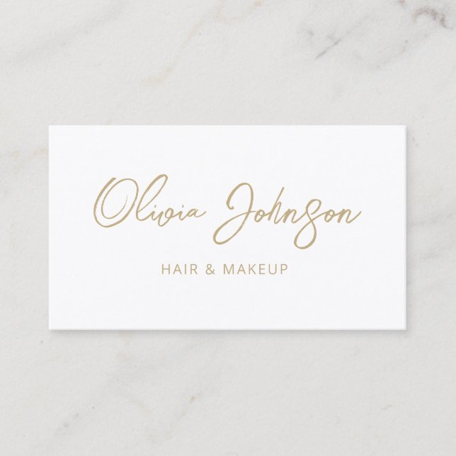 Modern Girly Trendy Hand Lettered Business Card (Front)