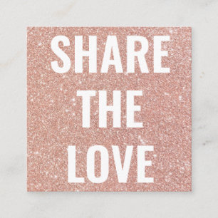 Modern Girly Trendy Pink Glitter Referral Card