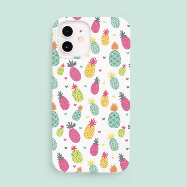 Modern Girly Tropical Pineapple Pattern Case-Mate iPhone Case (Creator Uploaded)