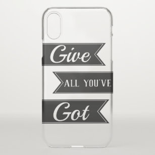 Modern Give All You've Got Black Flags iPhone X Case