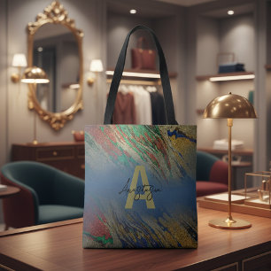 Modern Glam Abstract Chic Luxury Stylish Glitter Tote Bag