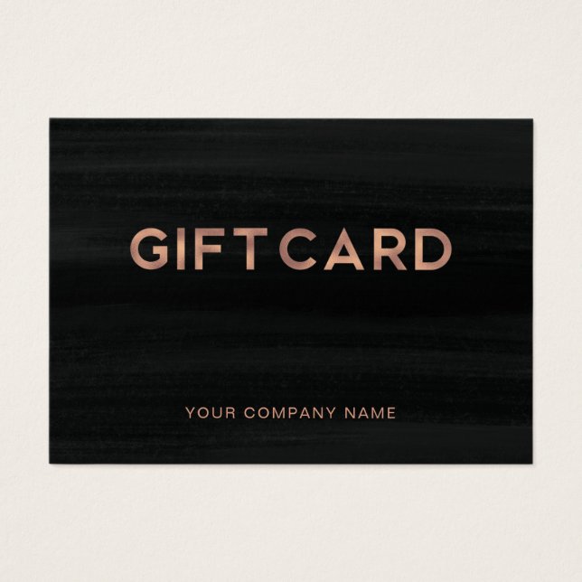Modern Glam Black and Rose Gold | Gift Card (Front)
