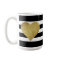Modern Glam Black Stripes Metallic Gold Heart