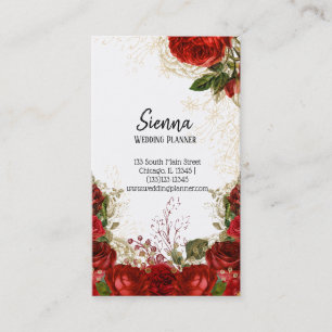Modern Glam Chic Flowers Business Card