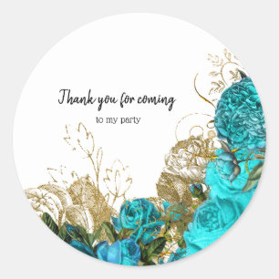 Modern Glam Chic Flowers for all occasions Classic Round Sticker
