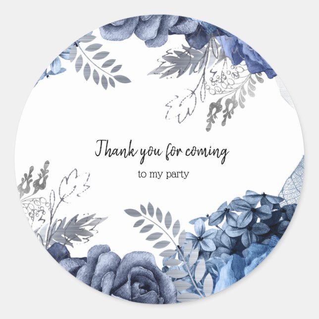 Modern Glam Chic Flowers for all occasions Classic Round Sticker (Front)