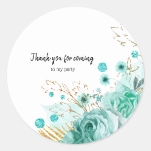 Modern Glam Chic Flowers for all occasions Classic Round Sticker