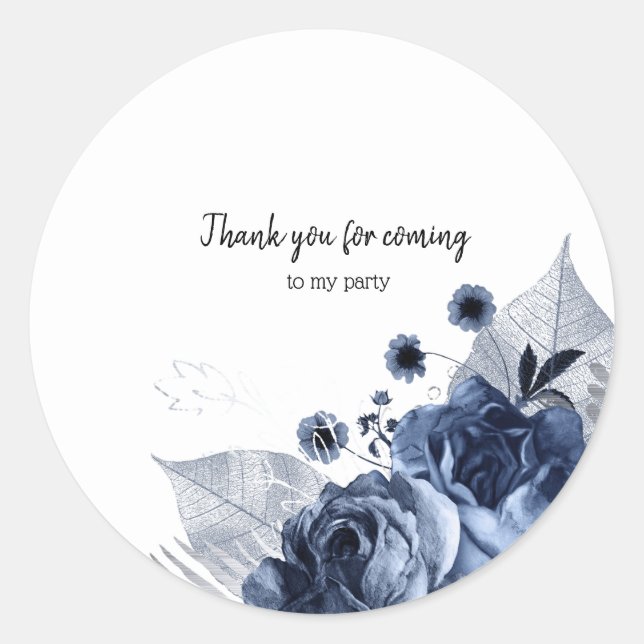 Modern Glam Chic Flowers for all occasions Classic Round Sticker (Front)