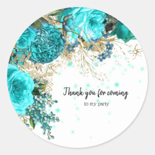 Modern Glam Chic Flowers for all occasions Classic Round Sticker