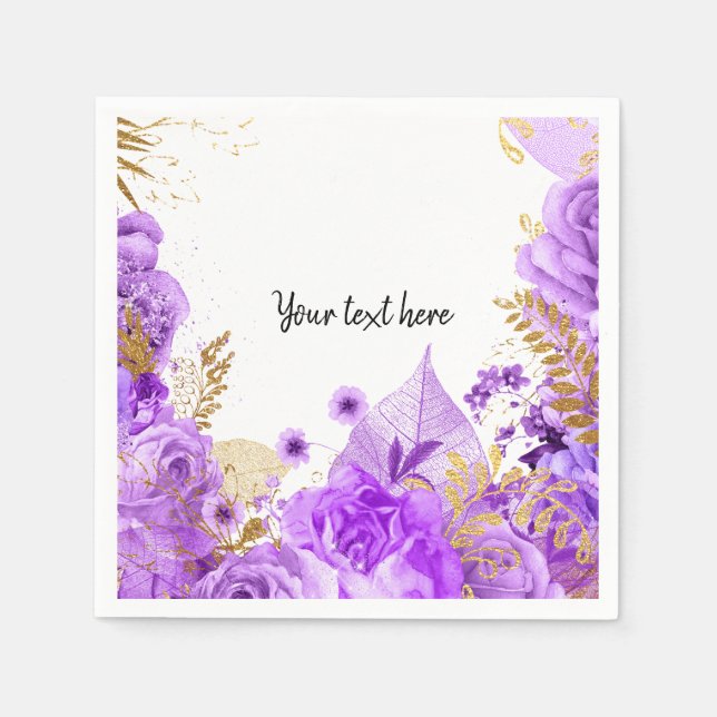 Modern Glam Chic Flowers for all occasions Napkin (Front)