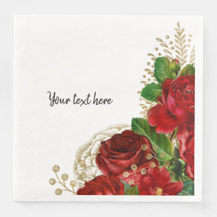 Modern Glam Chic Flowers for all occasions Napkin