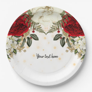 Modern Glam Chic Flowers for all occasions Paper Plate