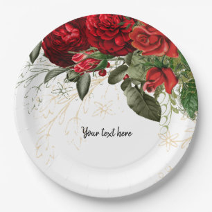 Modern Glam Chic Flowers for all occasions Paper Plate