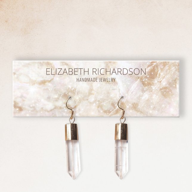 Modern Glam Elegant Luxury Earring Jewellery Displ Mini Business Card (Creator Uploaded)