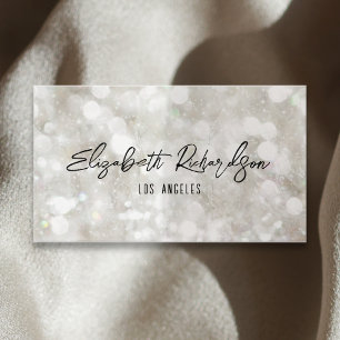 Modern Glam Elegant Sparkling Diamond Crystal Business Card