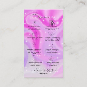 Modern Glam Iridescent Nails Application Guide Bu Business Card