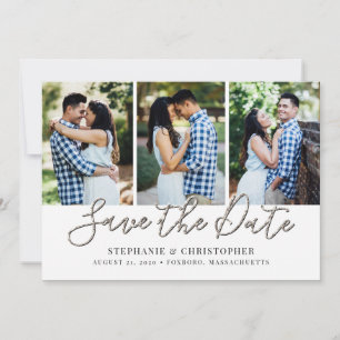 Modern Glam Photo Collage Save The Date