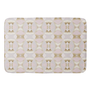 Modern Glam Pink Gold Kaleidoscope Geometric  Bath Mat