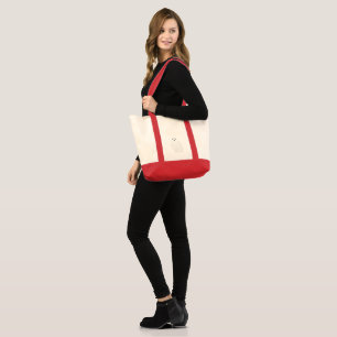Modern glam snow owl tote bag