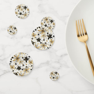Modern Glam Starburst Flowers Confetti
