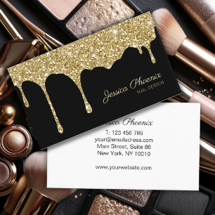 Modern glamor gold business card