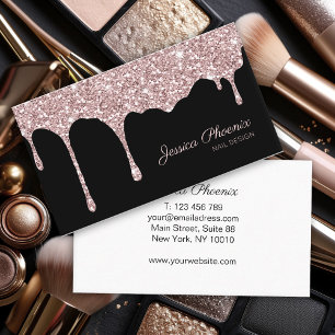 Modern Glamor Rose Gold Business Card