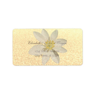 Modern Glamorous Chic Faux Gold  Glittery,Daisy Label