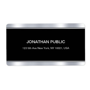 Modern Glamour Black Silver Elegant Template