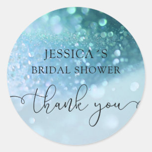 Modern Glamour Glitter Classic Round Sticker