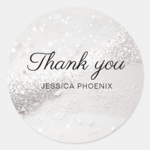 Modern Glamour Glitter  Classic Round Sticker