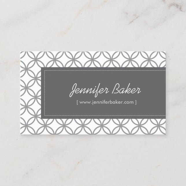 Modern Glamour Pattern for Designer/Boutique/Salon Business Card (Front)
