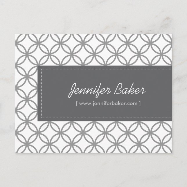Modern Glamour Pattern Postcard (Front)