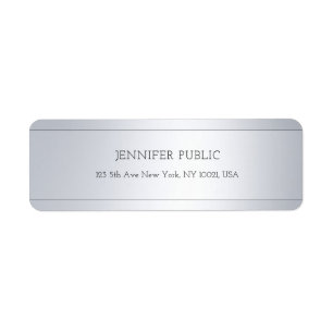 Modern Glamour Silver Creative Return Address