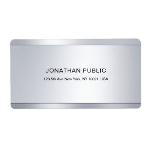 Modern Glamour Silver Elegant Professional