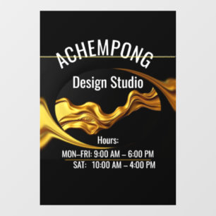 Modern Glamour Storefront: Achempong Fashion Hrs Window Cling