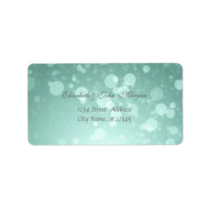 Modern Glamourous Stylish Mint Greenl,Bokeh Label