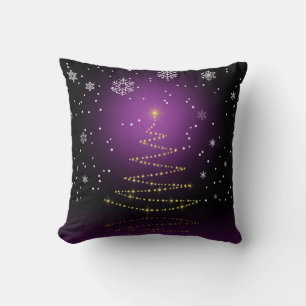 Modern Gleamy Christmas Tree Cushion