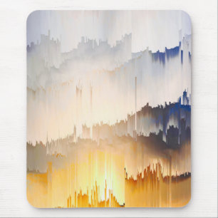 Modern Glitch Sunset Wall Art Mouse Mat