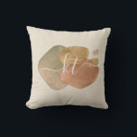 Modern Glitter Abstract Shapes Script Monogram  Cushion<br><div class="desc">Design features abstract shapes in rose gold,  terra cotta,  and blush with a dash of faux glitter,  and a whimsical script  Easily customise with monogram initials of choice.  Excellent gift idea for yourself and others.</div>