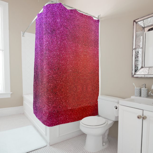 modern glitter background shower curtain (In Situ)