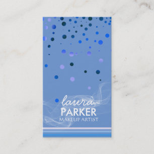 Modern Glitter Bokeh Makeup Artist Purple Business Card