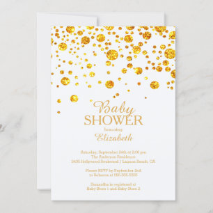 Modern Glitter Confetti Baby Shower Invitation