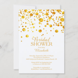 Modern Glitter Confetti Bridal Shower Invitation